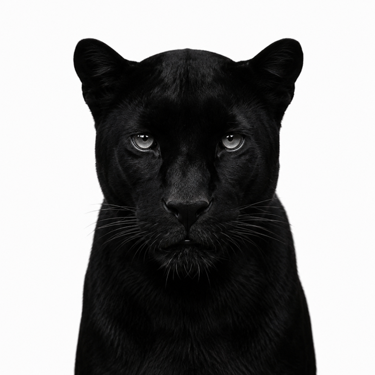 Big Bro, a black panther staring straight ahead